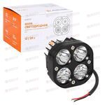 Фара с/диод квадратная 4 LED рассеянный свет, 40W (78х78х50) 12/24V AIRLINE