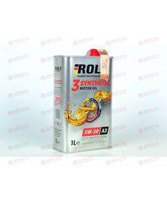 Масло ДВС ROLF 5W30 A3 SL/CF 3-SYNTHETIC 1 л (12 шт) РАСПРОДАЖА, Емкость: 1 л.