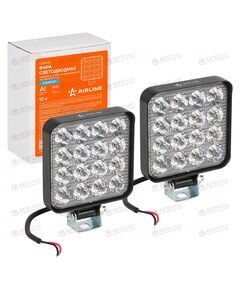 Фара с/диод квадратная 16 LED направленный свет, 16W (83х83х22) 12V (2 шт) STANDART AIRLINE