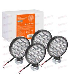 Фара с/диод круглая 14 LED направленный свет 14W (83х83х22) 12V (4 шт) STANDART AIRLINE