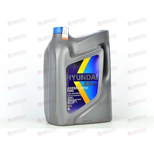 Масло ДВС HYUNDAI XTEER 5W40 D800 C3 (SN/CF/C3 Diesel Ultra) 6 л (3 шт), Емкость: 6 л