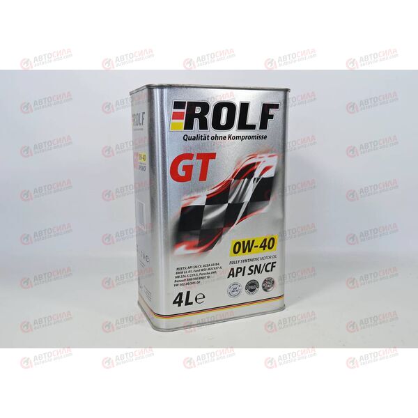 Масло ДВС ROLF 0W40 SN/CF GT 4 л РАСПРОДАЖА!, Емкость: 4 л