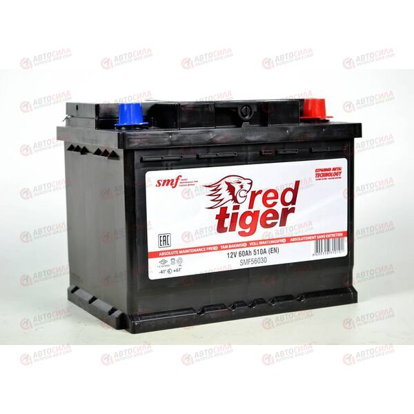 Аккумулятор 60VL RED TIGER (R+) (0) SMF (пт 510)(242х175х190) ТУРЦИЯ