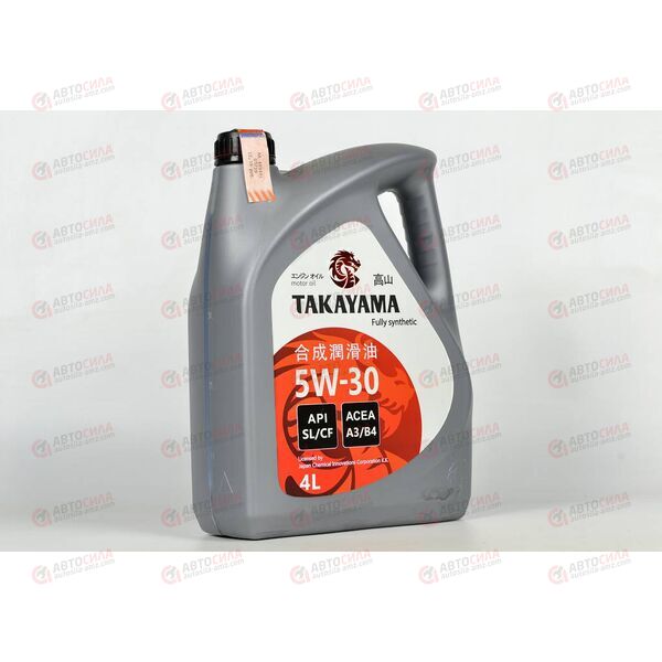 Масло ДВС TAKAYAMA 5W30 SN/CF C3 Пластик 4 л (4 шт), Емкость: 4 л