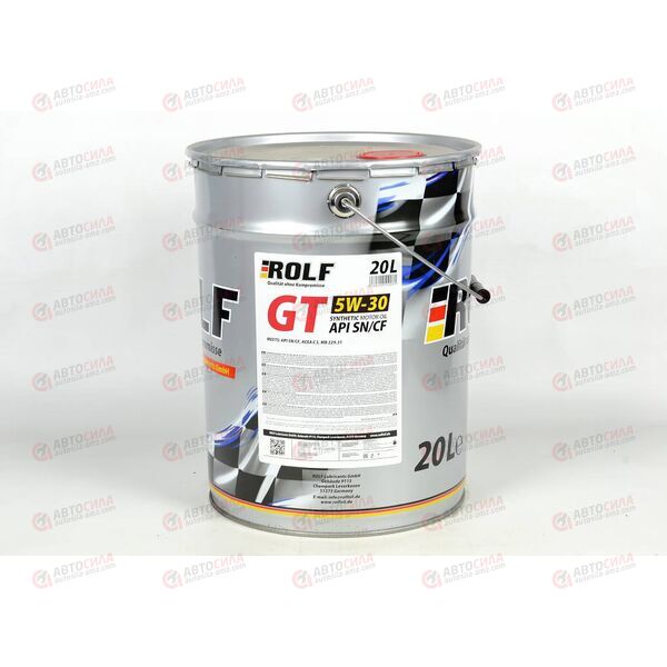 Масло ДВС ROLF 5W30 SN/CF GT 20 л (1 шт), Емкость: 20 л.