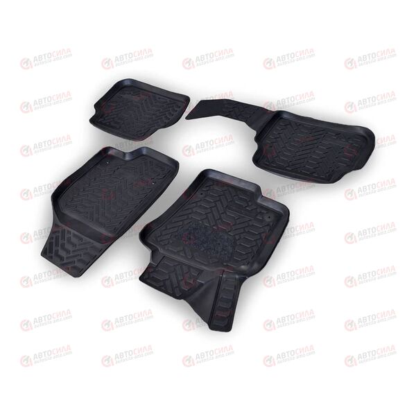 Коврики салона VOLKSWAGEN TIGUAN (07-16) крепеж. выс. борт, полимер. черн. 3D AIRLINE