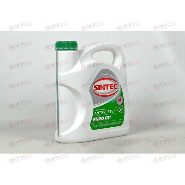 Антифриз SINTEC - 40 град (зеленый) EURO G11 3 кг (4 шт)
