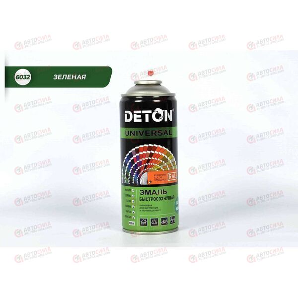 Краска DETON Зеленая RAL 6032 акриловая аэрозоль 520 мл (12 шт)