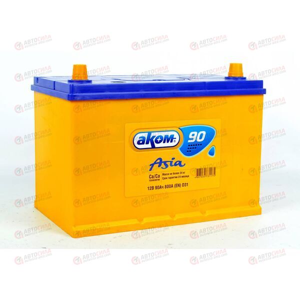 Аккумулятор 90VL АКОМ ASIA (L+) (1) SMF (пт 800)(306х175х220) 2022 год