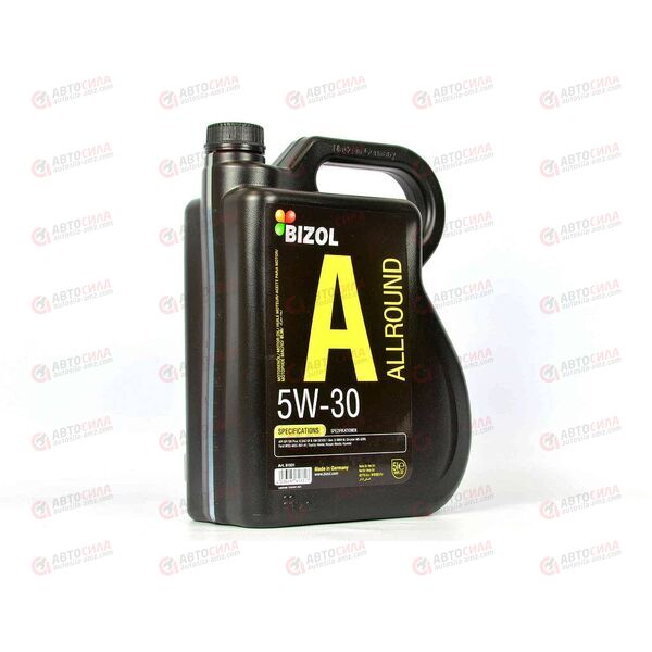 Масло ДВС BIZOL 5W30 SP/SN Plus GF-6A Allround 5 л (4 шт), Емкость: 5 л