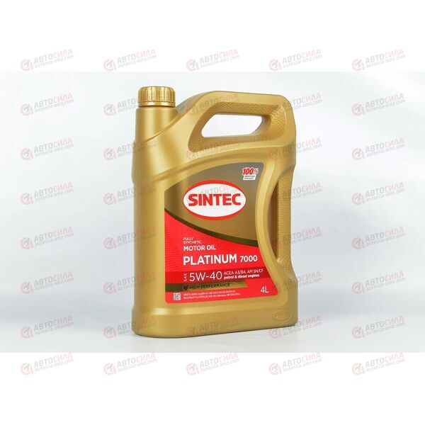 Масло ДВС SINTEC 5W40 SN/CF A3/B4 PLATINUM 7000 4 л (4 шт)