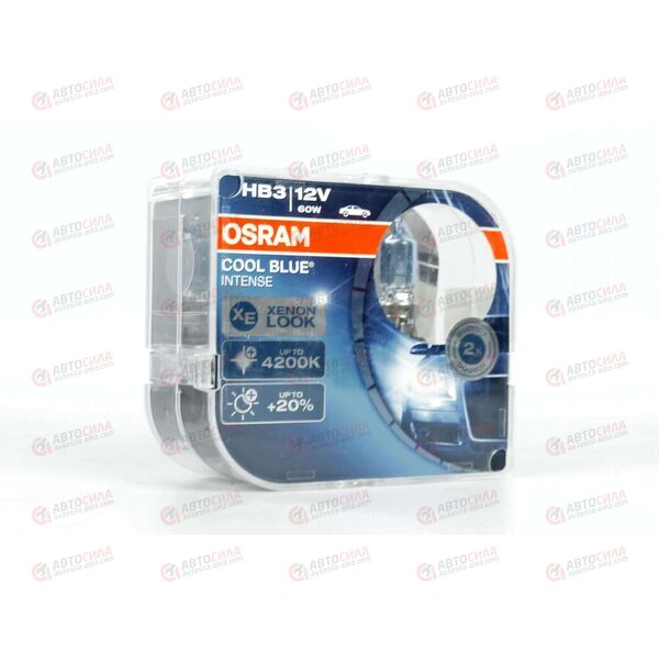 Лампа галоген 12В HB3 60 Ватт P20d (пласт/кор 2 шт) COOL BLUE OSRAM