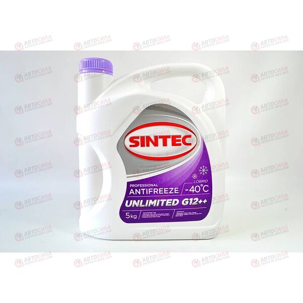 Антифриз SINTEC - 40 град (красно-фиолетовый) UNLIMITED G12++ лобридный 5 кг, изображение 3