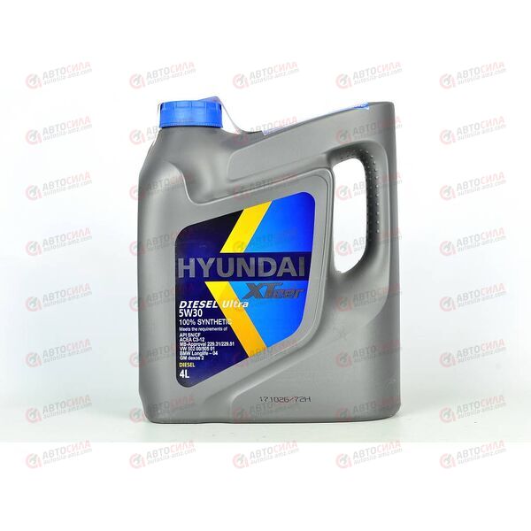 Масло ДВС HYUNDAI XTEER 5W30 D800 C3 4 л (4 шт), Емкость: 4 л, изображение 2
