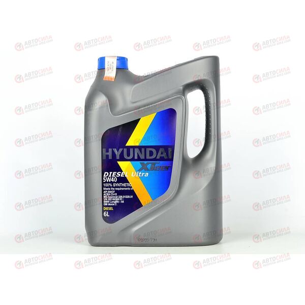 Масло ДВС HYUNDAI XTEER 5W40 D800 C3 (SN/CF/C3 Diesel Ultra) 6 л (3 шт), Емкость: 6 л, изображение 2