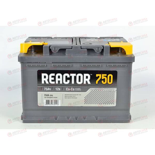 Аккумулятор 75VL REACTOR (L+) (1) (пт 750)(278х175х190) 2019 год, изображение 2