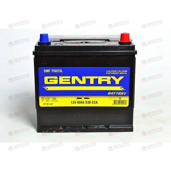 Аккумулятор 60VL GENTRY ASIA (R+) (0) SMF (пт 530) (232х173х220) ТУРЦИЯ, изображение 2