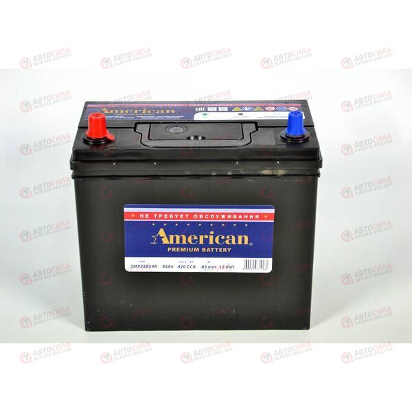 Аккумулятор 45VL AMERICAN ASIA (L+) (1) т.кл. (пт 420) (237х127х220) без н. креп. ТУРЦИЯ, изображение 4
