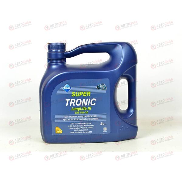 Масло ДВС ARAL 5W30 C3 Super Tronic LL-III (VW 504/507.00) 4 л, изображение 2