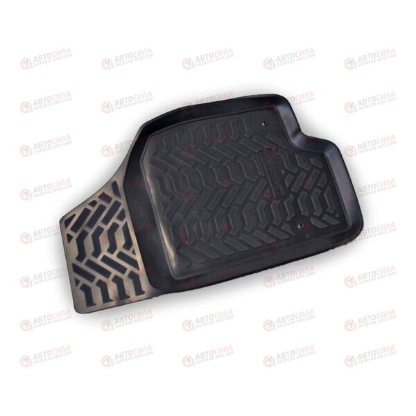 Коврики салона VOLKSWAGEN TIGUAN (07-16) крепеж. выс. борт, полимер. черн. 3D AIRLINE, изображение 3
