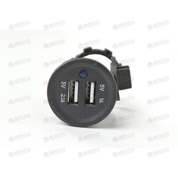 Розетка USB встраиваемая с крышкой LJ-4 на 2 порта (5В, 2.1А + 1.0А) Китай, изображение 3