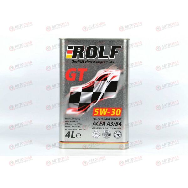 Масло ДВС ROLF 5W30 ACEA A3/B4 GT 4 л (4 шт), Емкость: 4 л, изображение 2