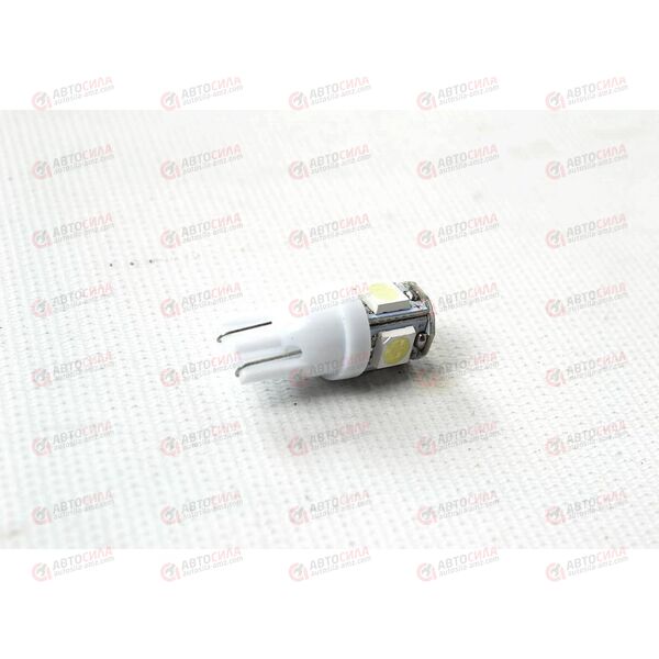 Лампа с/диод 12В T10-5 W5W 5SMD габарит белая AV, изображение 2