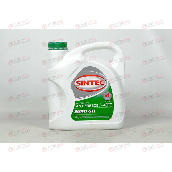 Антифриз SINTEC - 40 град (зеленый) EURO G11 3 кг (4 шт), изображение 2
