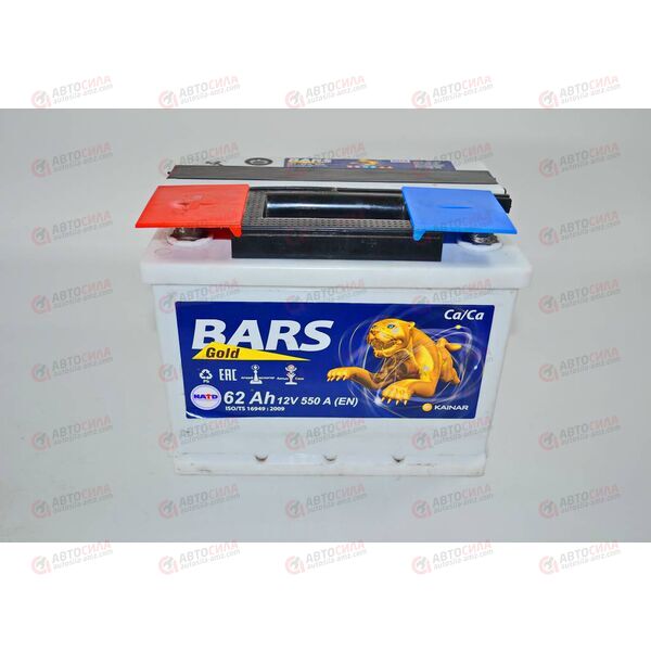 Аккумулятор 6 СТ-62 Аз (1) GOLD (пт 550) BARS 2016 год, изображение 5