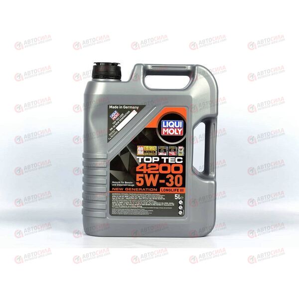 Масло ДВС LIQUI MOLY 5W30 Top Tec 4200 C3 DPF VW504/507 5 л (8973), изображение 2