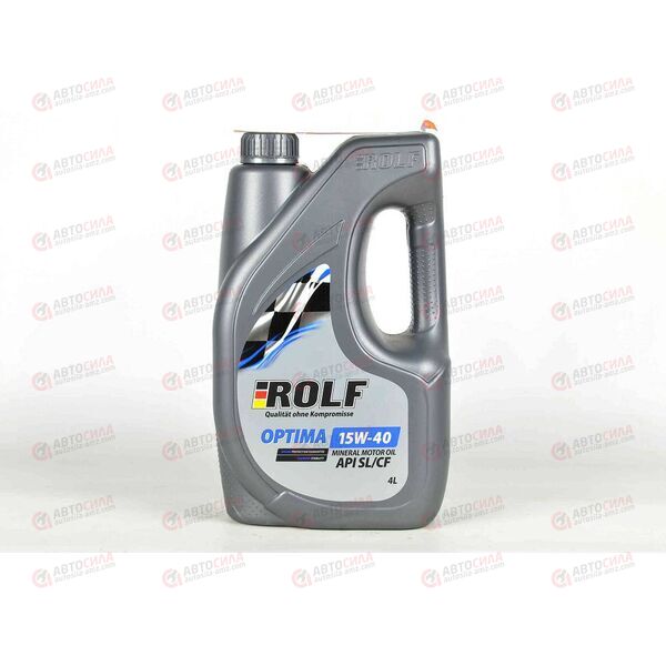 Масло ДВС ROLF 15W40 SL/CF Optima 4 л Пластик, Емкость: 4 л, изображение 2