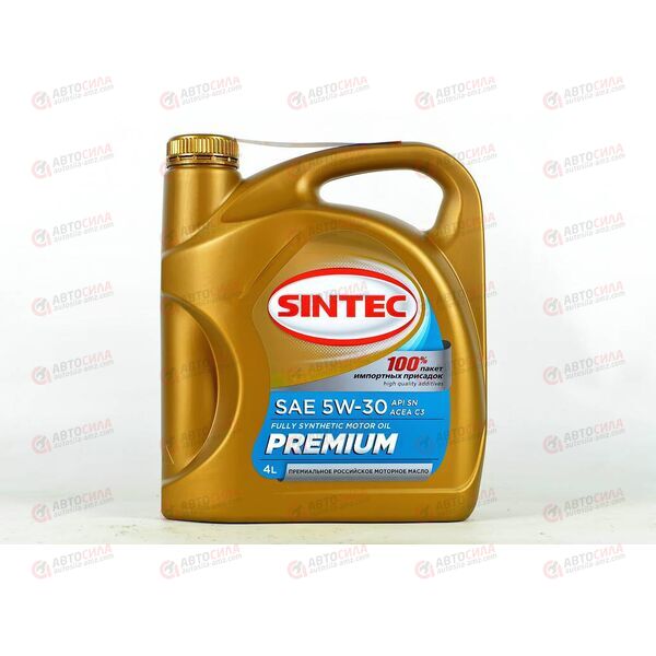 Масло ДВС SINTEC 5W30 SN СЗ DPF PREMIUM 9000 4 л (4 шт), изображение 2