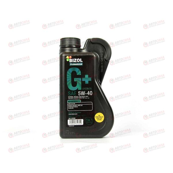 Масло ДВС BIZOL 5W40 SN C3 Green Oil+ 1 л, Емкость: 1 л., изображение 2