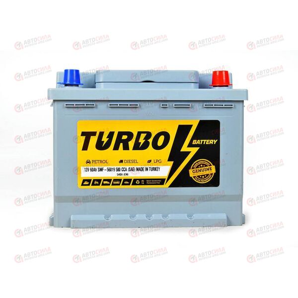 АКБ 60VL TURBO BATTERY (R+) (0) SMF (пт 540)(242х175х190) ТУРЦИЯ, изображение 2