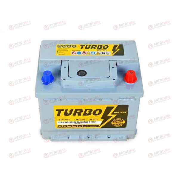 АКБ 62VL TURBO BATTERY (R+) (0) SMF (пт 600)(242х175х190) ТУРЦИЯ, изображение 3