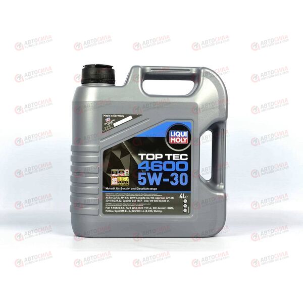 Масло ДВС LIQUI MOLY 5W30 Top Tec 4600 SN C3 Dexos2 4 л, Емкость: 4 л, изображение 2