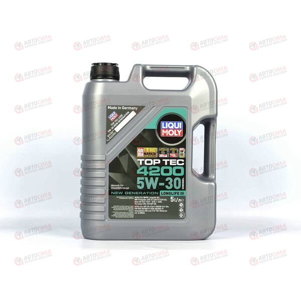 Масло ДВС LIQUI MOLY 5W30 Top Tec 4200 Diesel NG C3 VW507 5 л, изображение 2