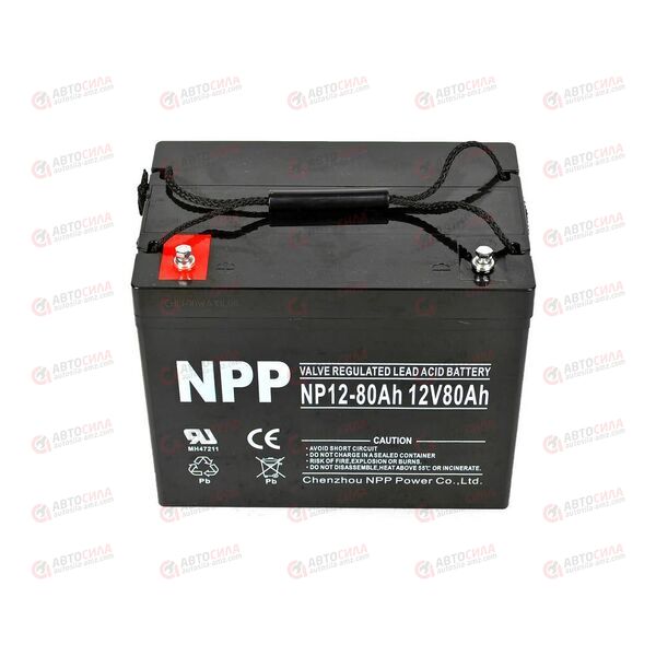 АКБ ИБП NPP 12V/80Ah (L+) (1) SMF (260x169x211/215) (1шт, уп 1 шт), изображение 3