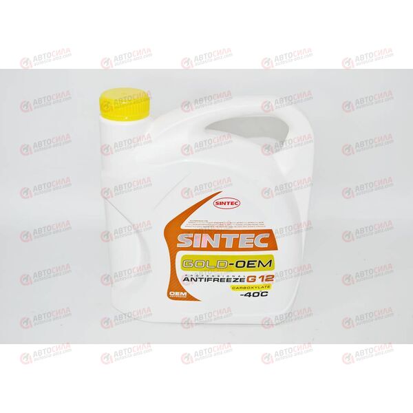 Антифриз SINTEC - 40 град (желтый) GOLD-OEM G12 карбоксилатный 5 кг (4 шт), изображение 3
