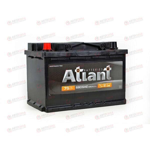 АКБ 75VL ATLANT Black (L+) (1) (пт 640)(278х175х190) 2024 год