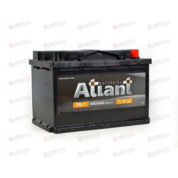 АКБ 75VL ATLANT Black (R+) (0) (пт 640)(278х175х190) 2024 год