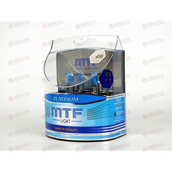 Лампа галоген 12В H3 55 Ватт Platinum (2 шт) MTF